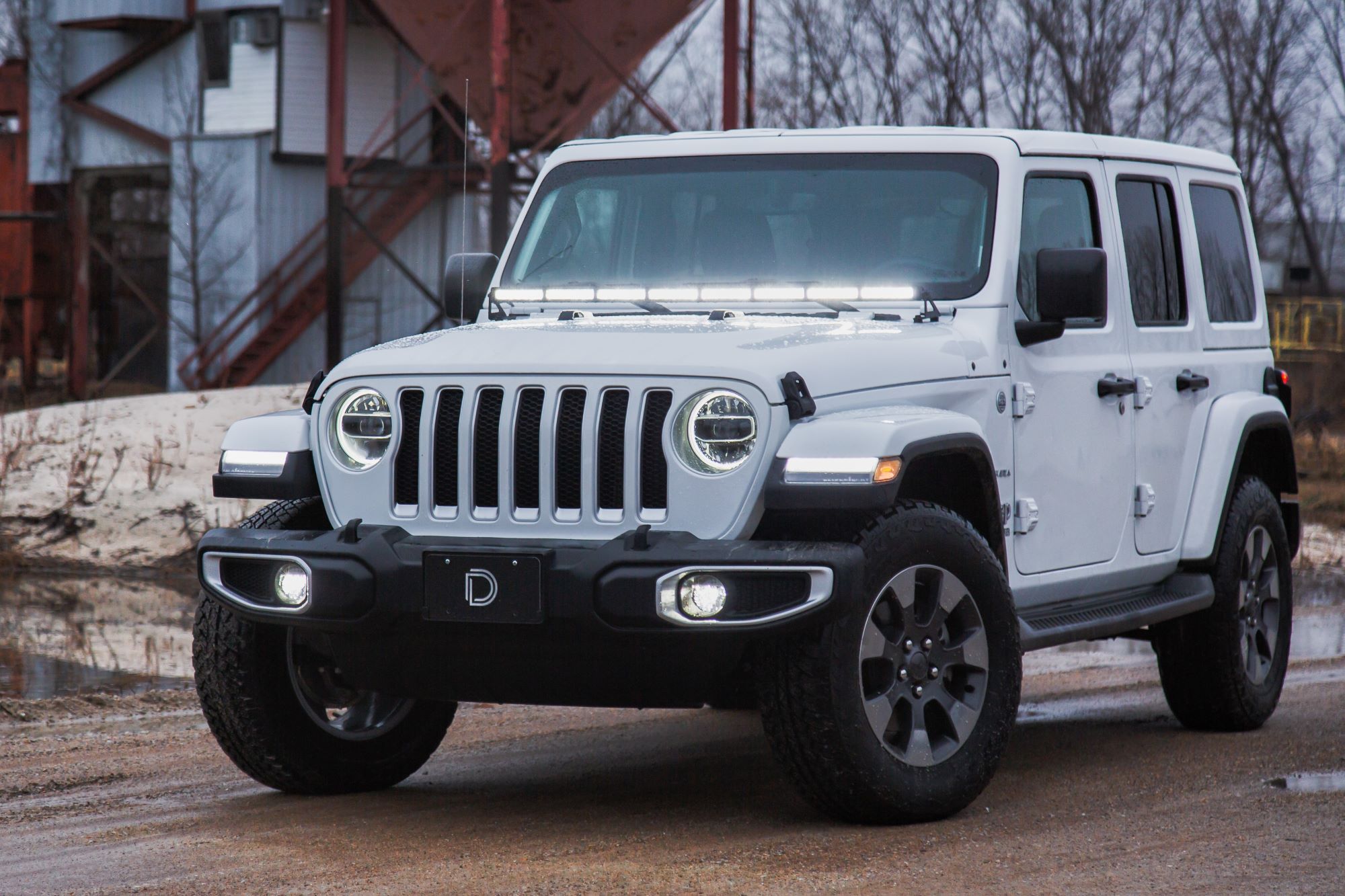 Jeep JL Wrangler with Hood LED Light Bar Kit installed