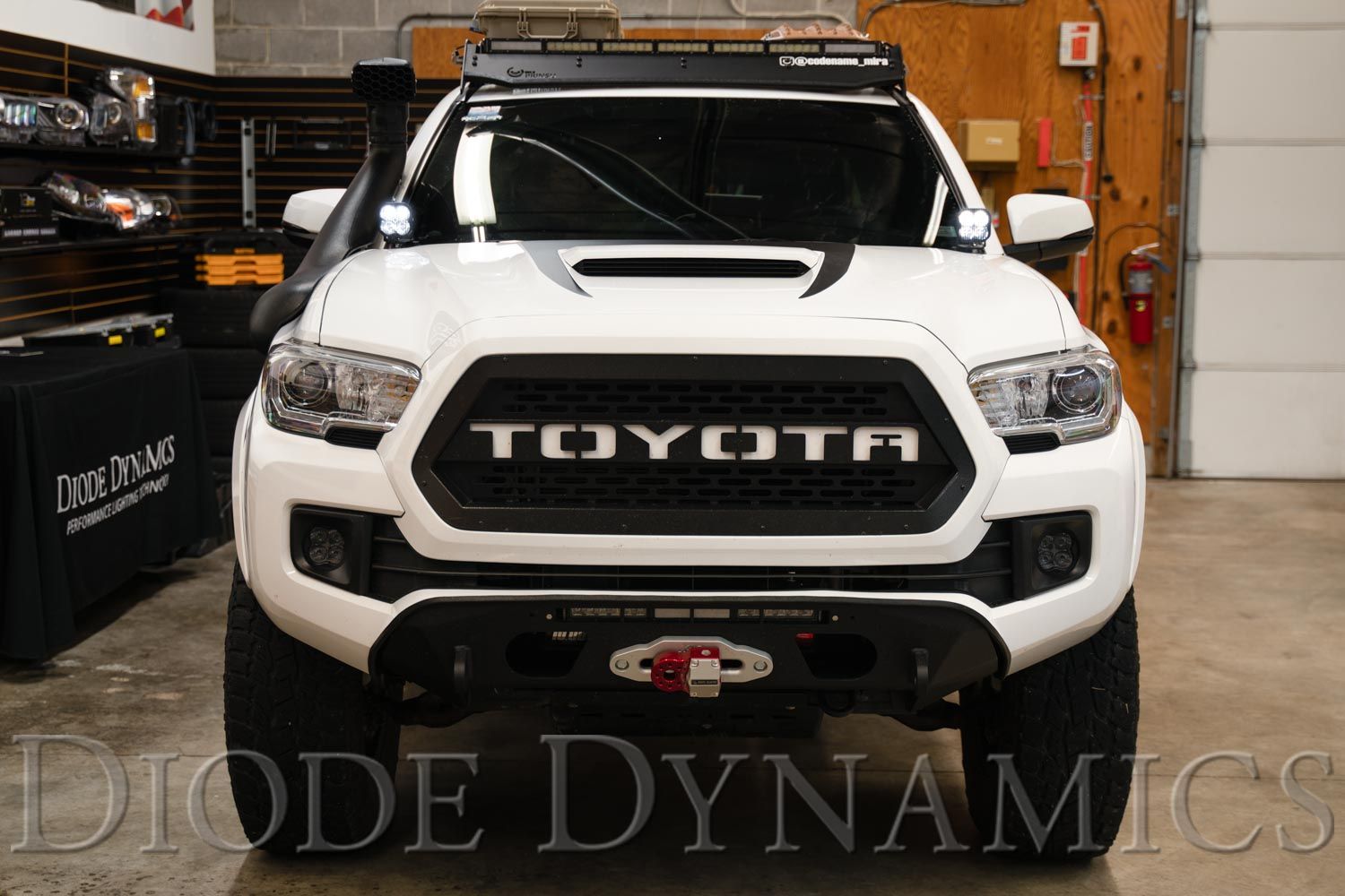 2016-2023 Toyota Tacoma with Stage Series Ditch Light Kit installed