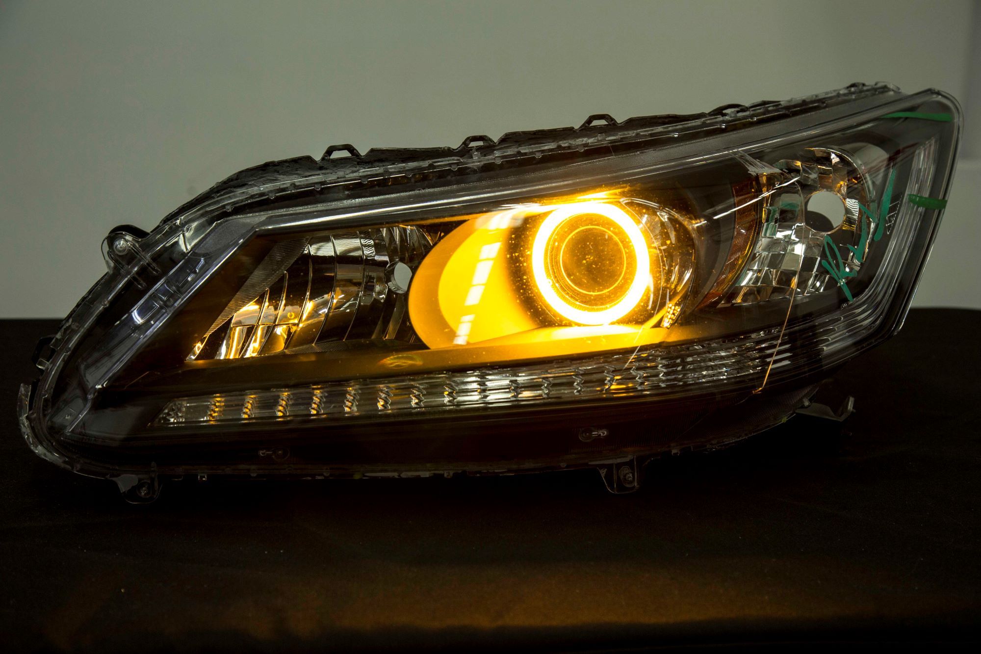 Diode Dynamics HD LED Halo Rings installed in a headlight