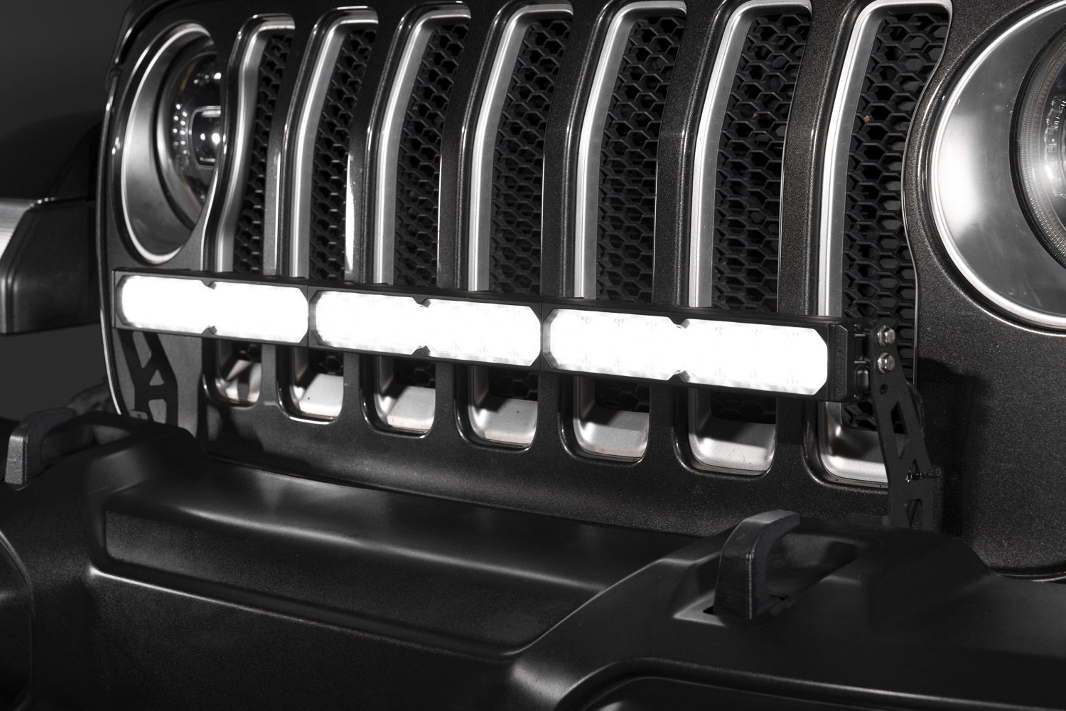 Bumper LED Light Bar on Jeep Wrangler JL