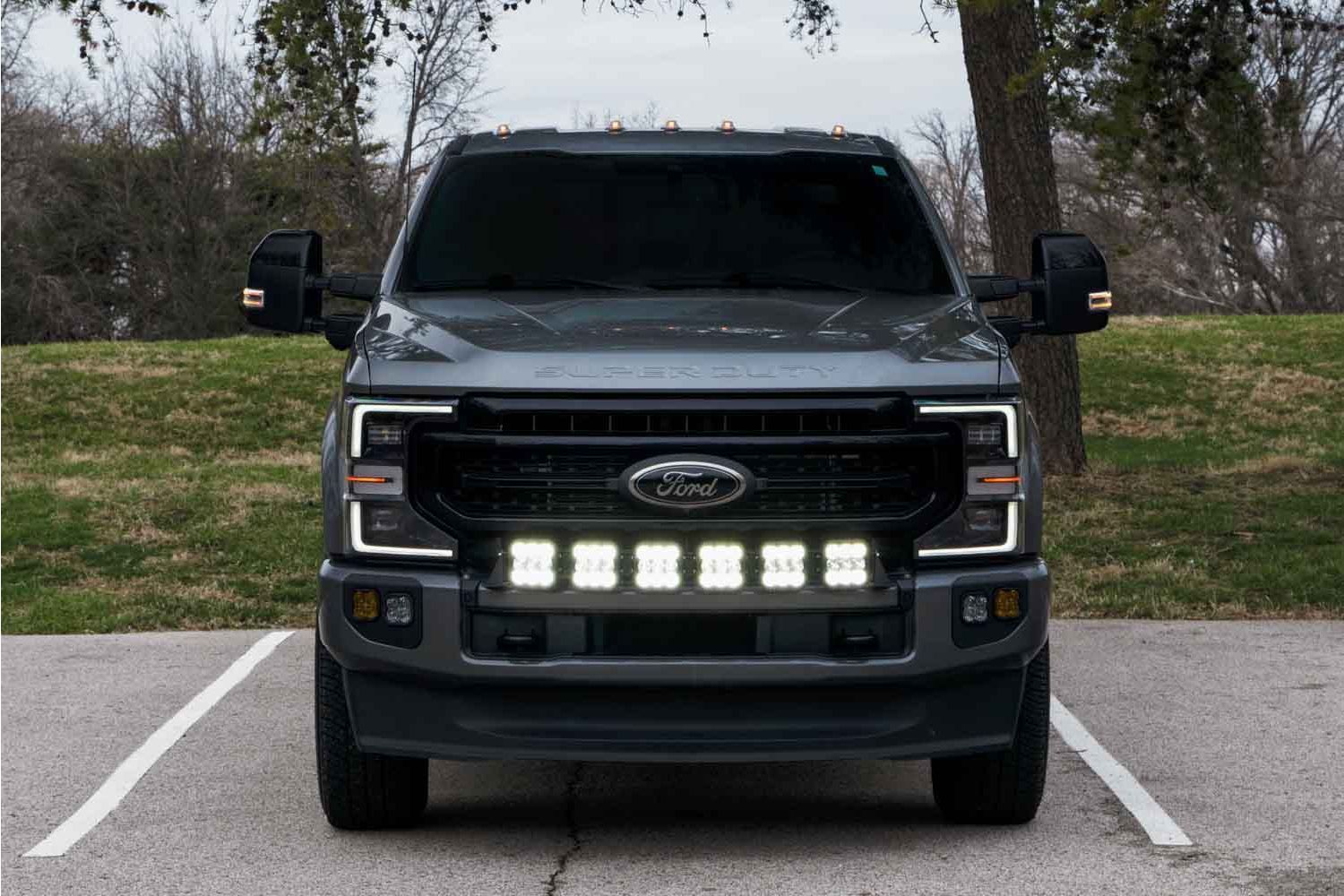 SS5 LED Pod Light Bar Bumper Kit on Ford F250 Super Duty