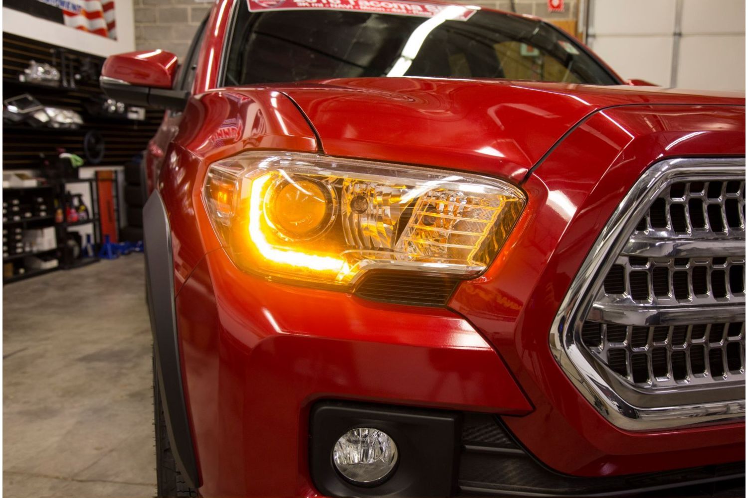 2016-2019 Toyota Tacoma Switchback and Amber DRL LED Board Installed