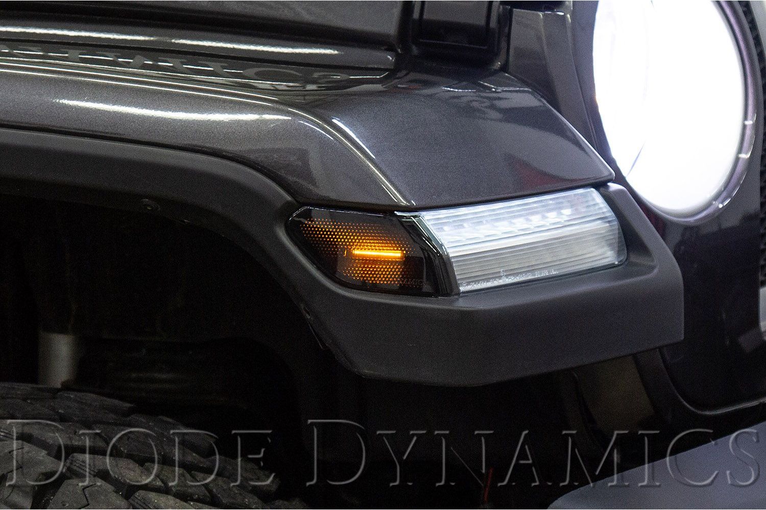 Smoked Sidemarker Installed on Jeep JL Wrangler