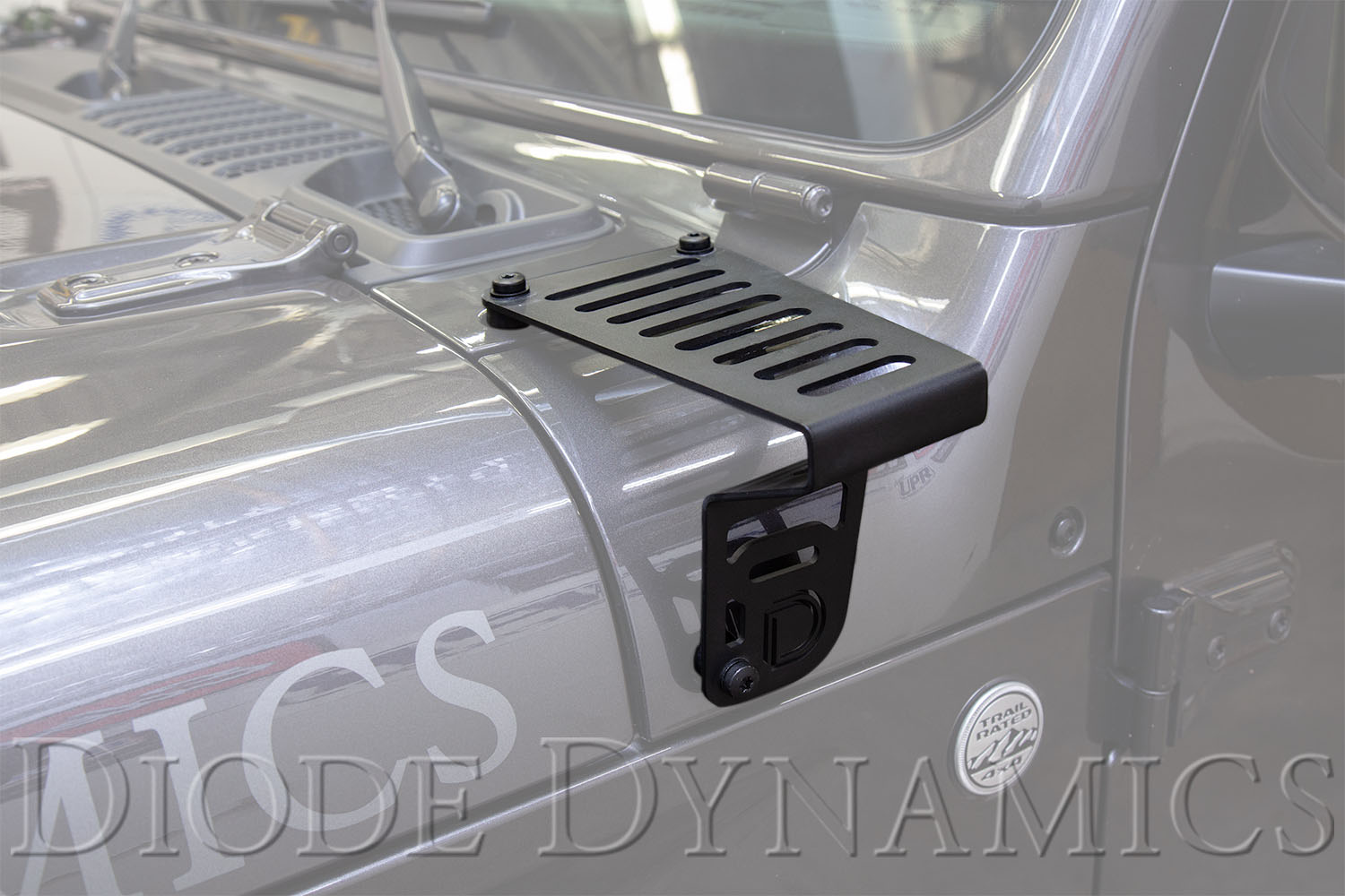 Cowl Mount 6 White Driving LED Light Bar Bracket Kit for 2018-2019 Jeep JL Wrangler 