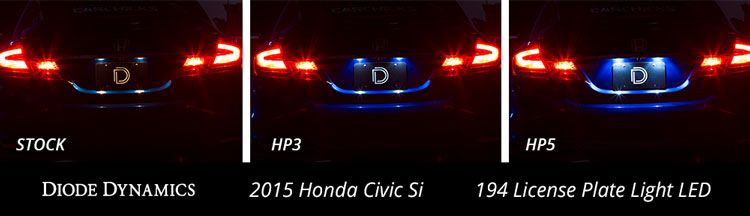 honda civic number plate light