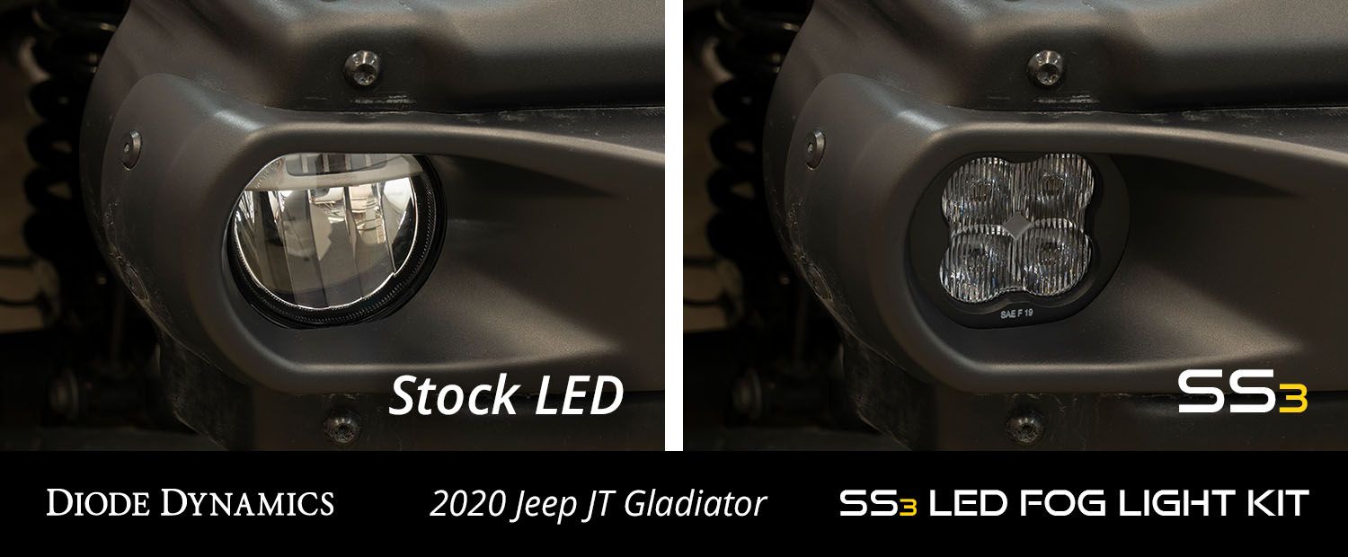 SS3 LED Fog Light Kit for 2018-2025 Jeep JL Wrangler