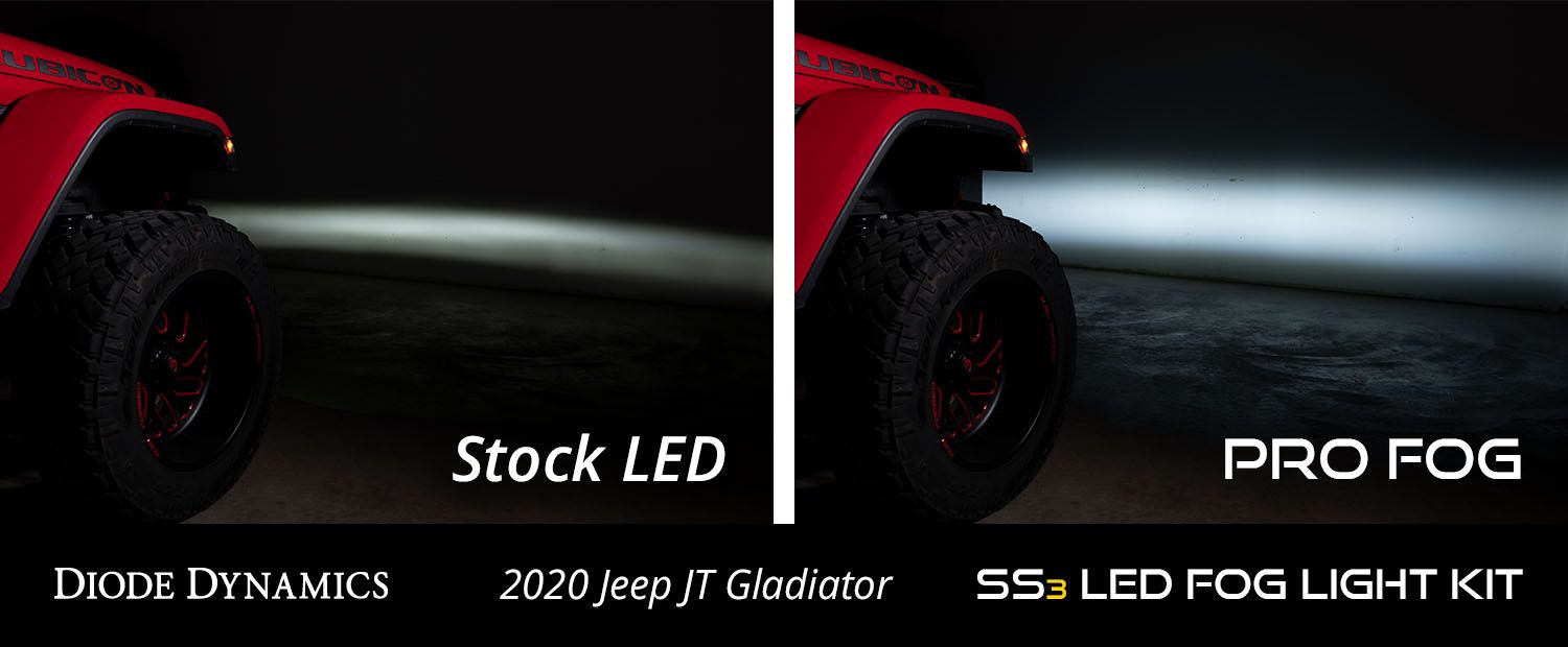 SS3 LED Fog Light Kit for 2018-2025 Jeep JL Wrangler