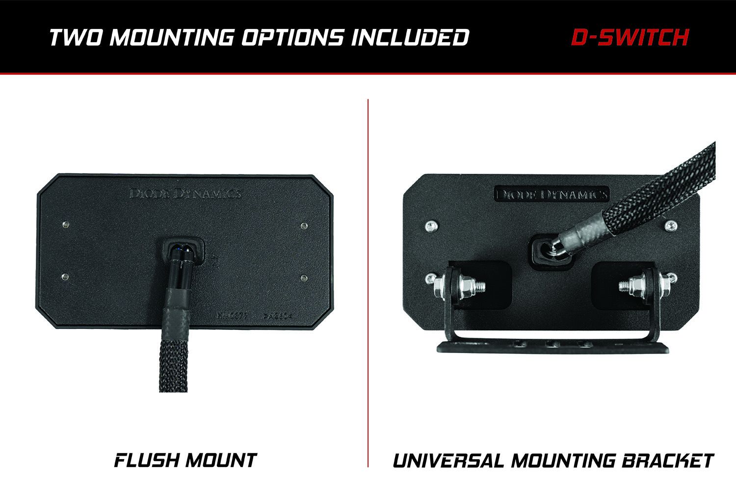 D-Switch controller mounting options and bracket locations