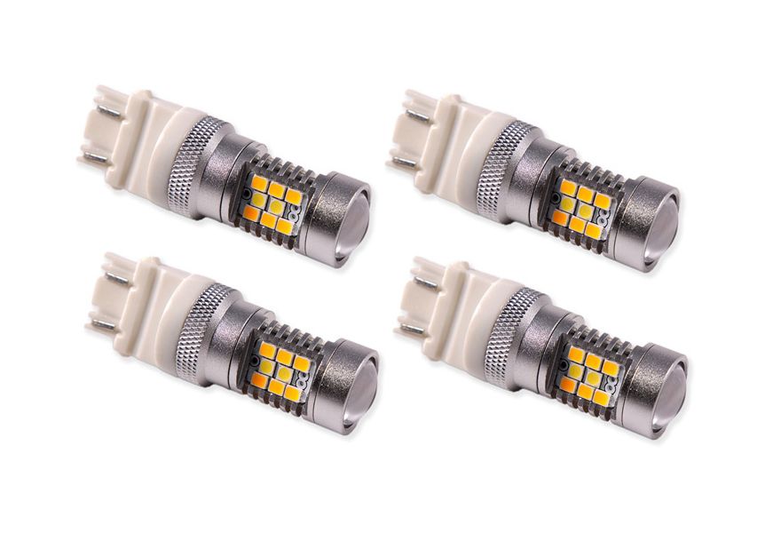 4x Switchback LED Turn Signal Bulbs For Chevy GMC C/K1500 Yukon | 1157 BAY15D, White/Amber DRL & Blinker