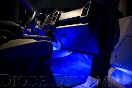 TOPLEDSHOP BLUE LED FOOTWELL LIGHTING 2x40CM STRIPS DOUBLE DENSITY 