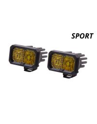 Stage Series 2" SAE Yellow Sport Standard LED Pod (pair)