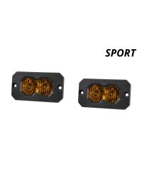 C2 2.0 Yellow Sport Flush Mount LED Pod (pair)