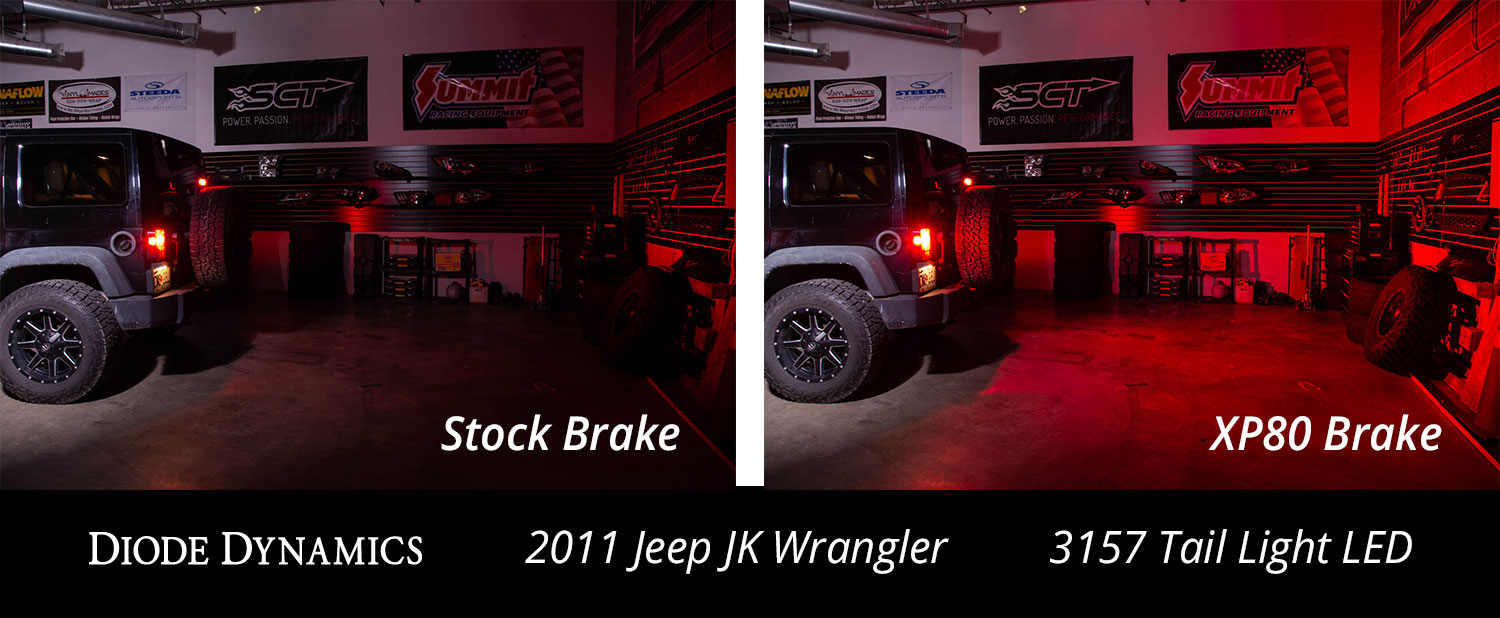2011 Jeep JK Wrangler with Diode Dynamics Tail Light LED Bulbs Installed