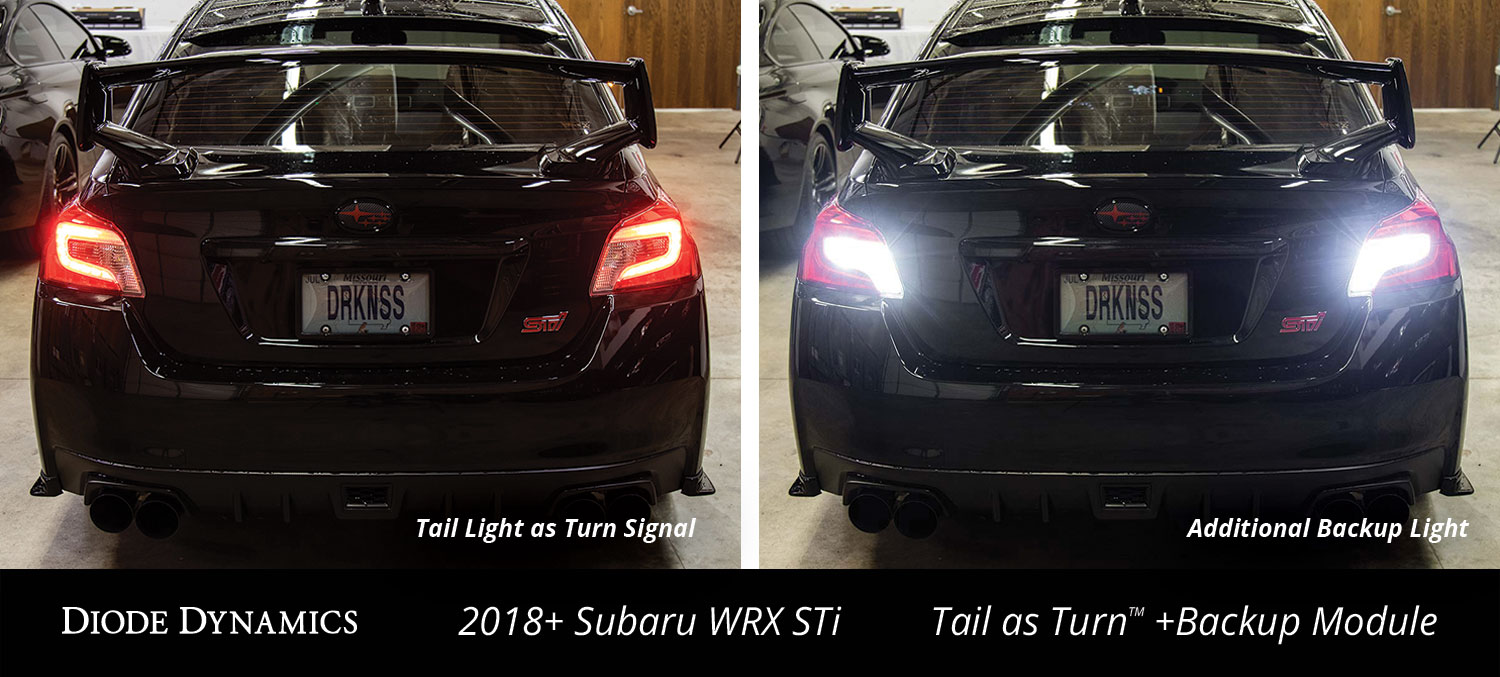 Diode Dynamics Tail as Turn + Backup Module installed on 2018 Subaru WRX STi 